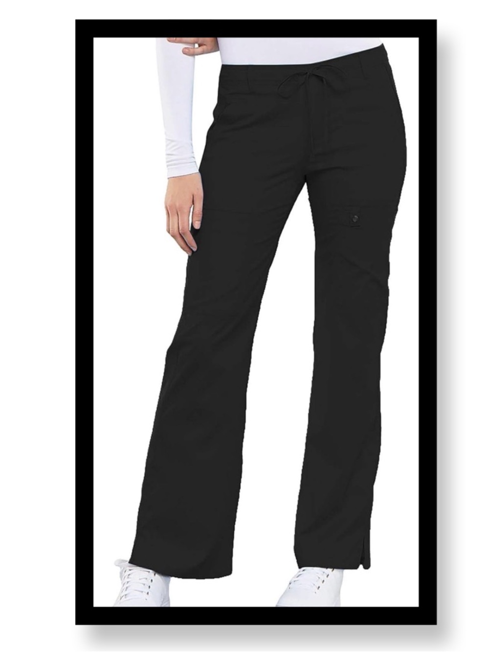 NWT Women’s Cherokee Luxe Black Drawstring Scrub Pants